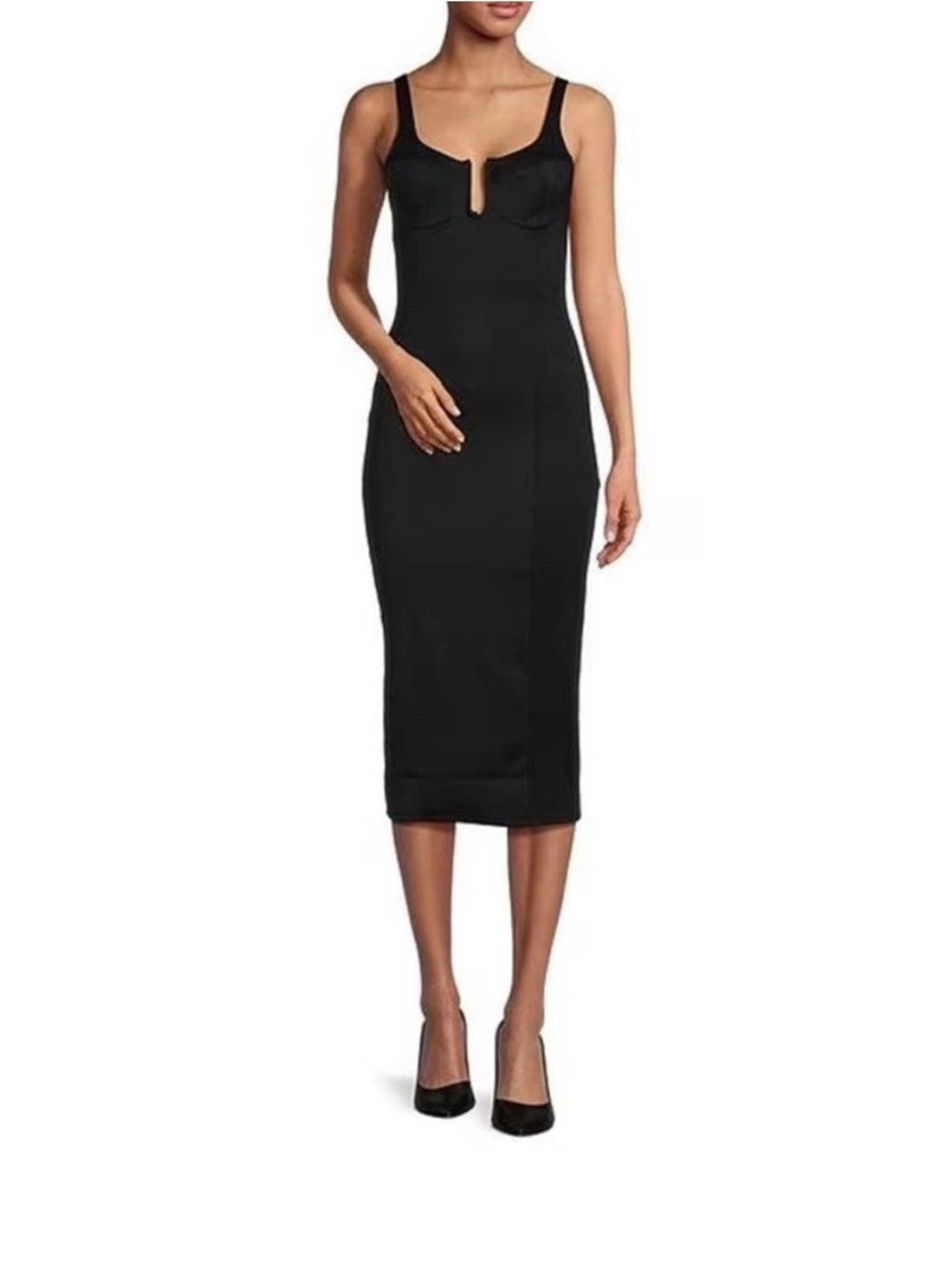 Good American scuba sculpting black dress